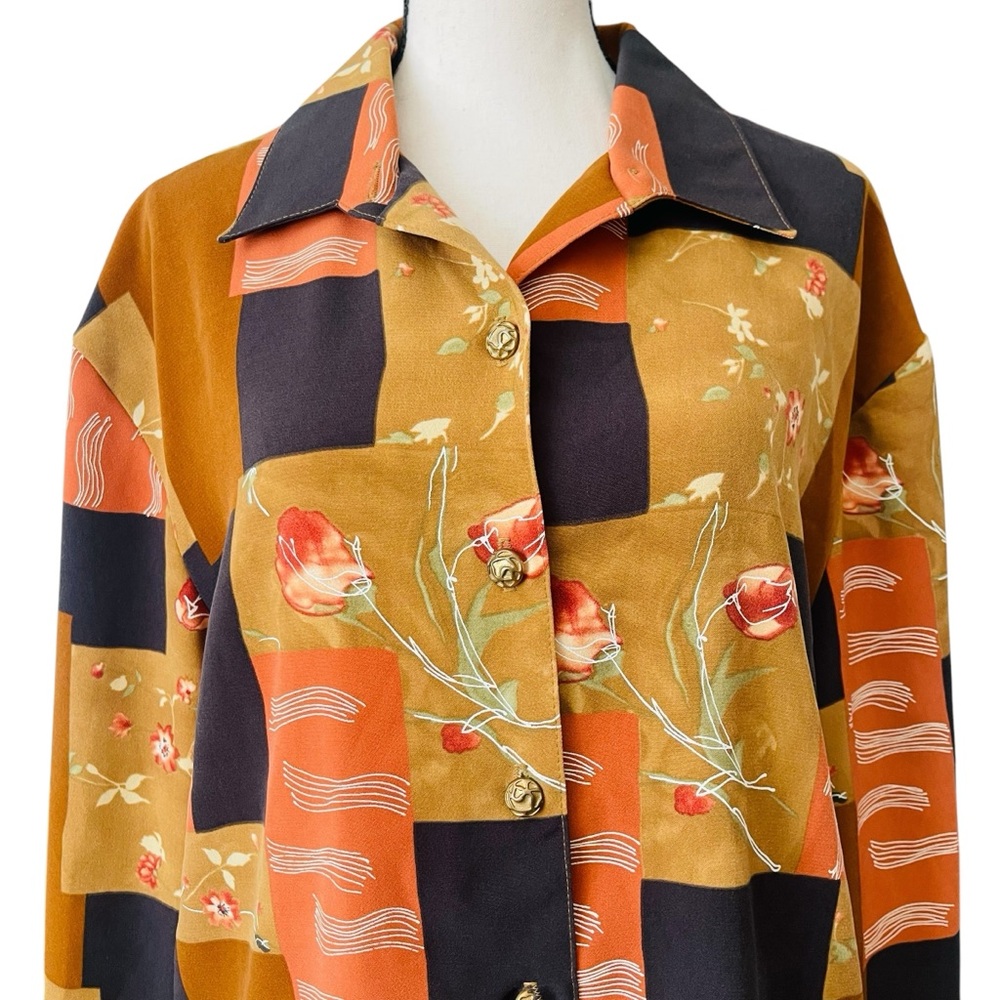 Lighthouse Point Colorful Patchwork Long Sleeve S… - image 3